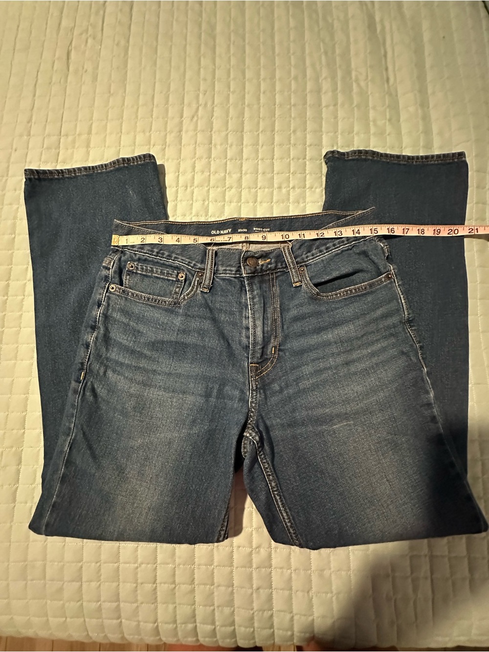 Men Old Navy Medium Wash Blue Straight-Leg Jeans 31X30 Bootcut.